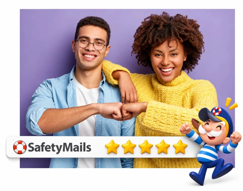 SafetyMails 快乐的顾客手拉手