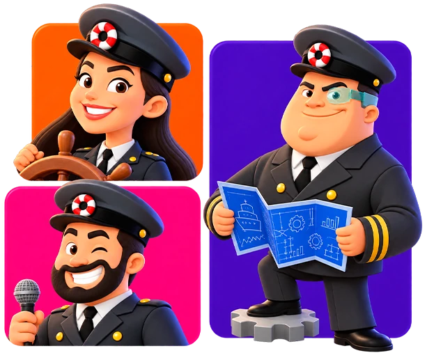 SafetyMails characters Priscilla Scout, Rodd Parole and Bernard Code