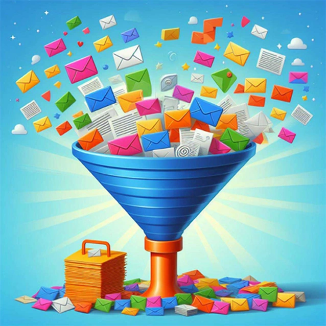 Funil de marketing por e-mail inválido