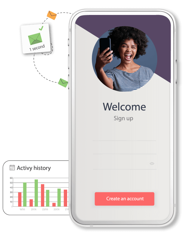 email checker echtzeit api in einer mobilen app